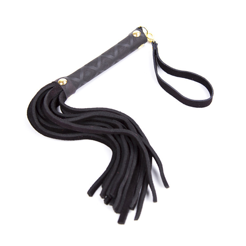 Riding Crop Dressage - 27cm hakiki deri püsküller Mini whip